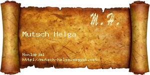 Mutsch Helga névjegykártya